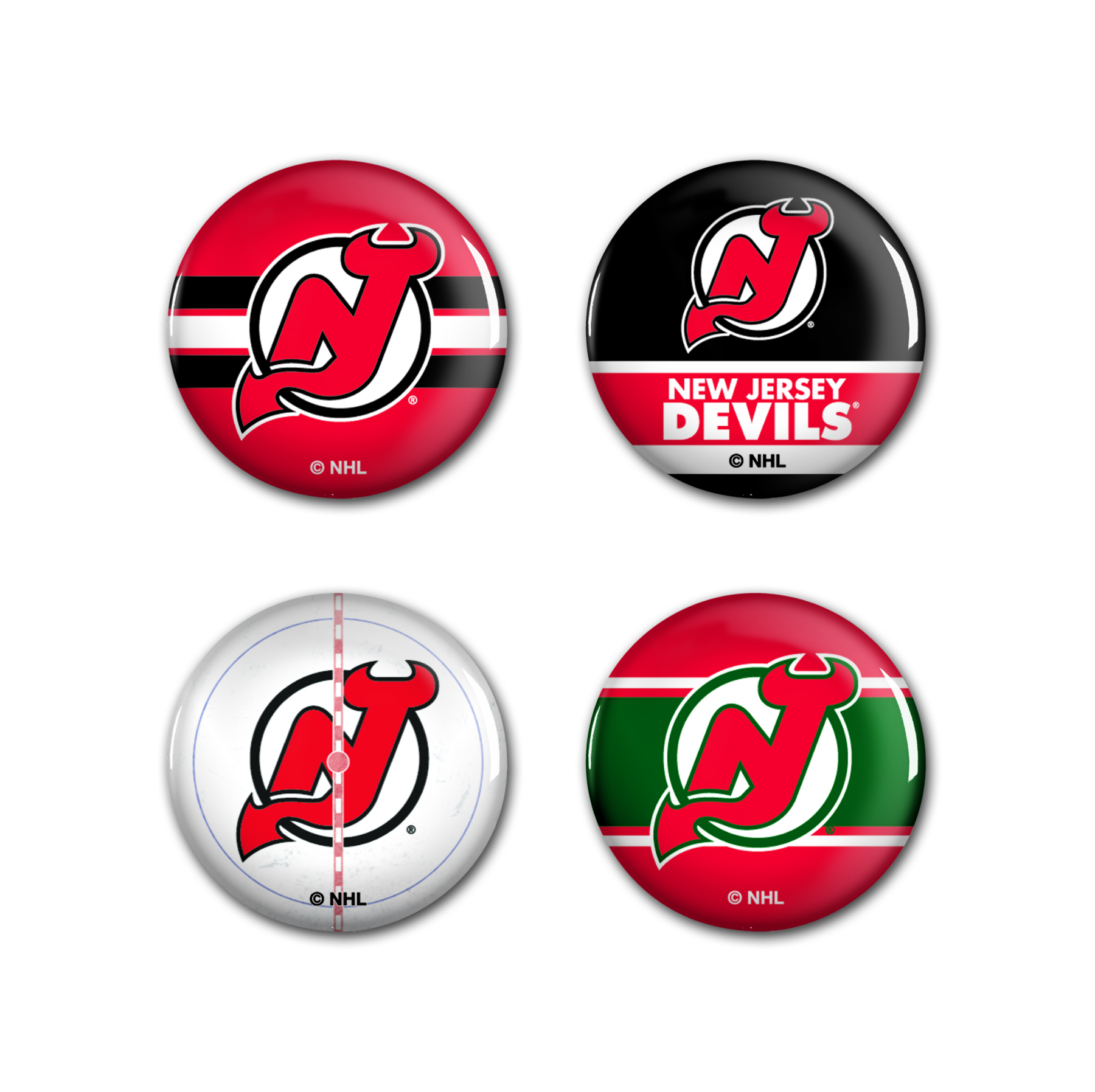 E-shop Wincraft Sada placek New Jersey Devils NHL Button 4 Pack