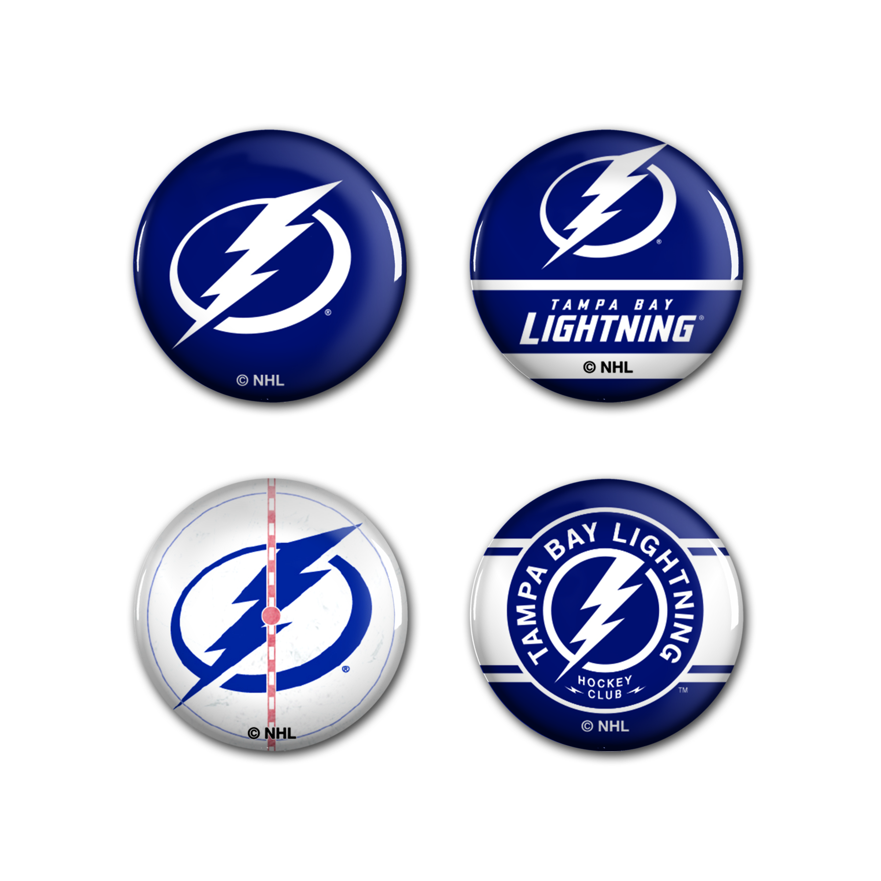 E-shop Wincraft Sada placek Tampa Bay Lightning NHL Button 4 Pack