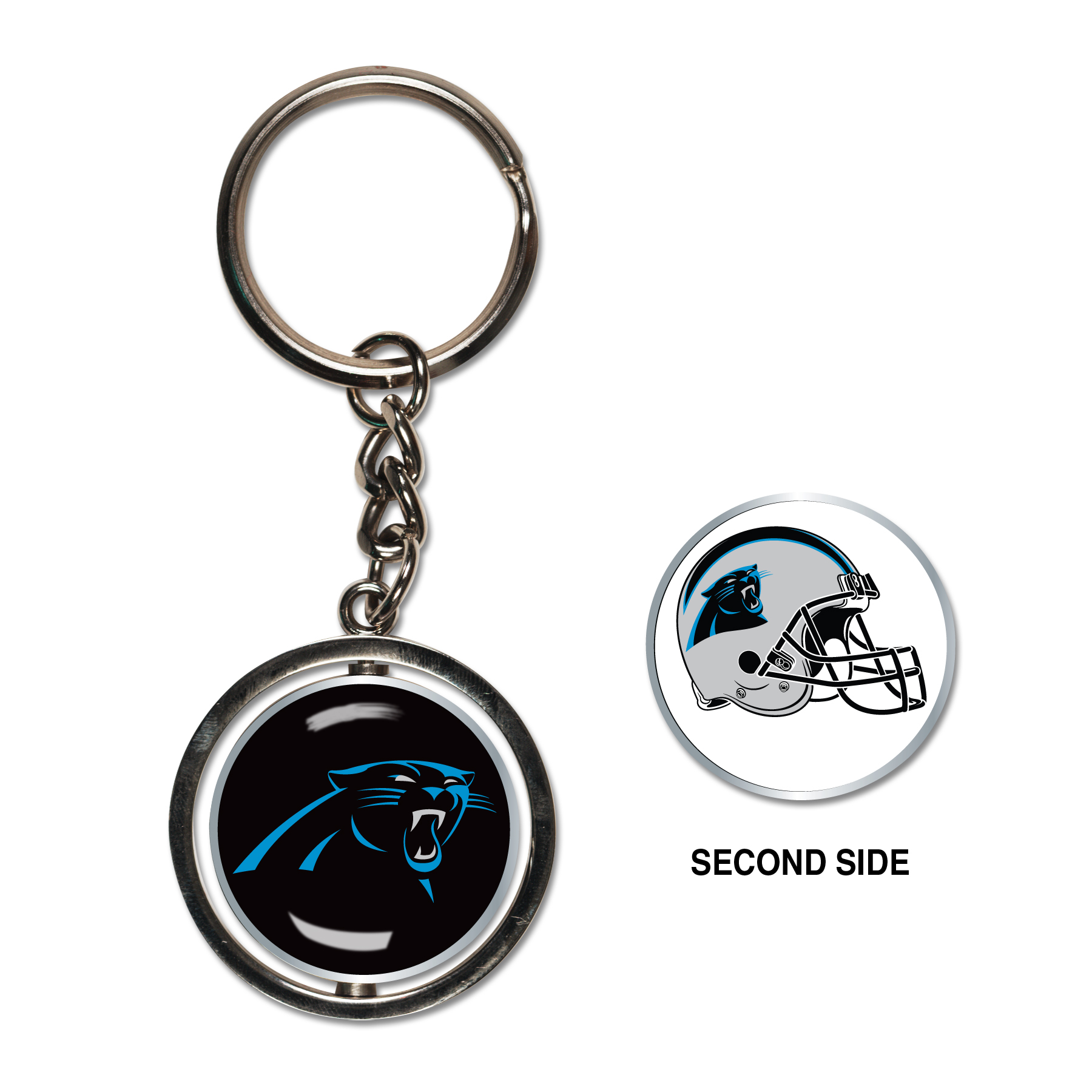 E-shop Wincraft Prívesok na kľúče Carolina Panthers NFL Spinner Key Ring