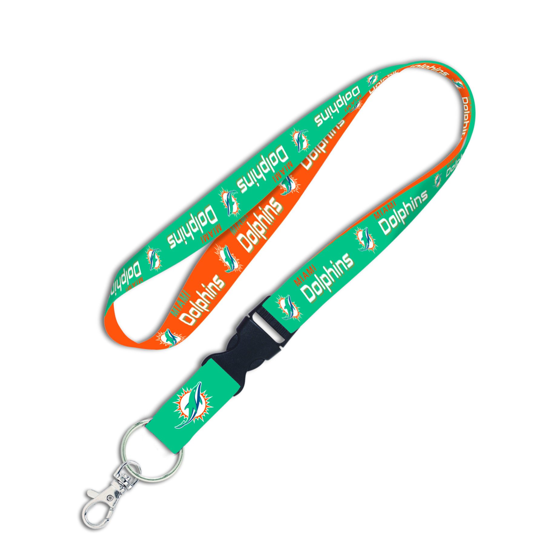 Wincraft Klíčenka Miami Dolphins NFL Lanyard buckle 1"