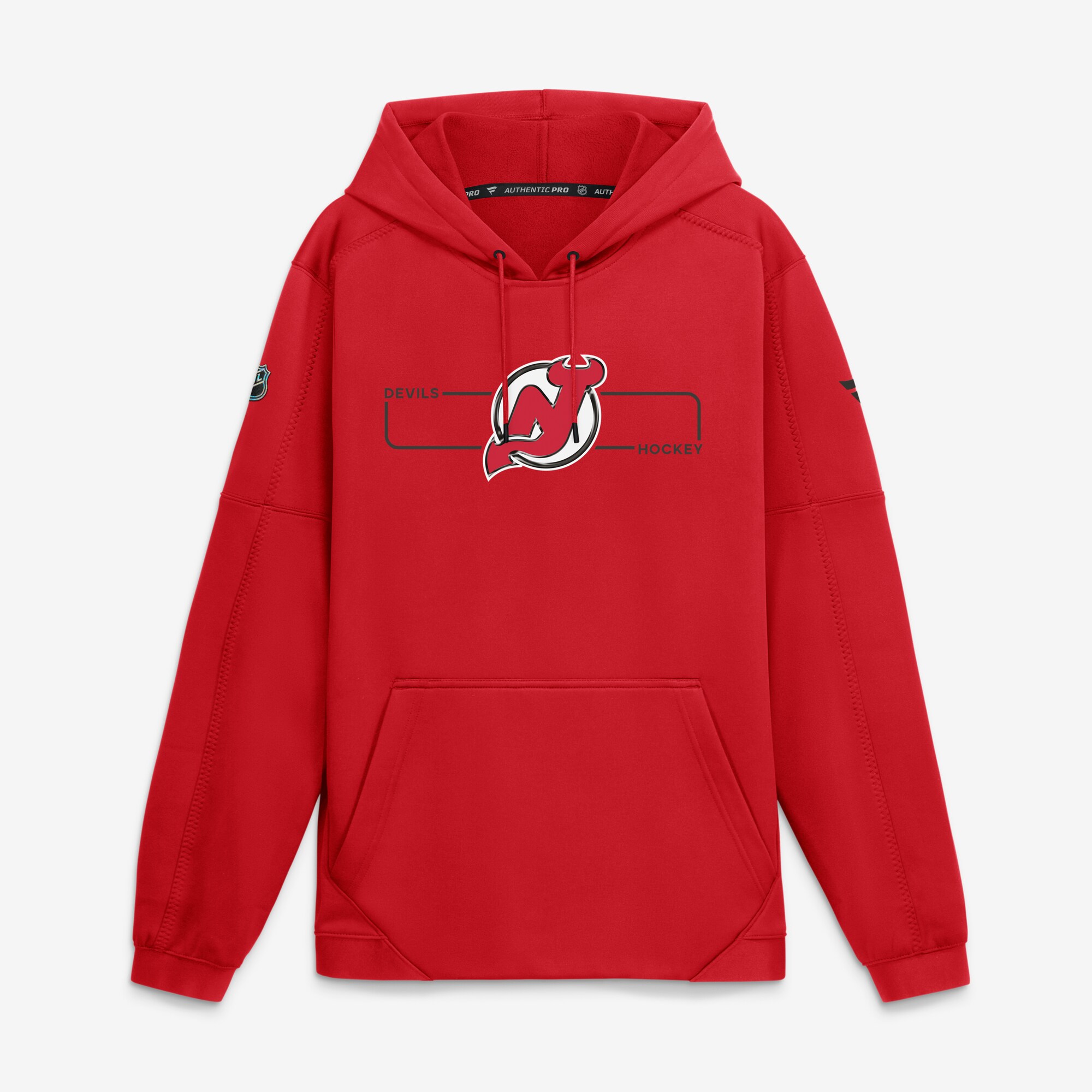 Fanatics Branded Mikina New Jersey Devils NHL Authentic Pro Rink Fleece Pullover Hoodie Veľkosť: S