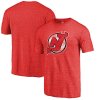 Tričko New Jersey Devils Distressed Primary Logo Tri-Blend Red