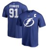Pánské tričko #91 Steven Stamkos Tampa Bay Lightning NHL Stack Logo Name & Number