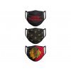 Rúška Chicago Blackhawks FOCO - set 3 kusy EU