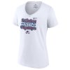 Dámské tričko Colorado Avalanche NHL 2022 Stanley Cup Champions Saucer Pass V-Neck