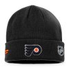 Pánská zimní čepice Philadelphia Flyers NHL Authentic Pro Game & Train Cuffed Knit Black
