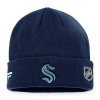 Pánská zimní čepice Seattle Kraken NHL Authentic Pro Game & Train Cuffed Knit Traditional Navy