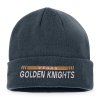 Pánská zimní čepice Vegas Golden Knights NHL Authentic Pro Game & Train Cuffed Knit Black