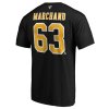 Pánské tričko Brad Marchand #63 Boston Bruins NHL Stack Logo Name & Number