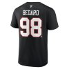 Pánske tričko Connor Bedard #98 Chicago Blackhawks Draft 2023 Stack Logo Name & Number Black