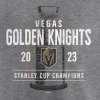 Pánské tričko Vegas Golden Knights NHL 2023 Stanley Cup Champions Shootout Long Sleeve Tri-Blend Raglan
