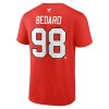 Pánske tričko Connor Bedard #98 Chicago Blackhawks Draft 2023 Stack Logo Name & Number Red