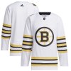 Pánský dres Boston Bruins NHL adidas White 100th Anniversary Primegreen Authentic Jersey