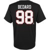 Dětské tričko Connor Bedard #98 Chicago Blackhawks NHL Player Name & Number Black
