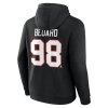 Pánská mikina Connor Bedard #98 Chicago Blackhawks NHL Stack Name & Number Tri-Blend Pullover Hoodie