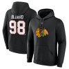 Pánská mikina Connor Bedard #98 Chicago Blackhawks NHL Stack Name & Number Tri-Blend Pullover Hoodie