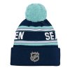 Dětská zimní čepice Seattle Kraken NHL Jacquard Cuffed Knit With Pom