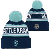 Dětská zimní čepice Seattle Kraken NHL Jacquard Cuffed Knit With Pom