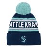 Dětská zimní čepice Seattle Kraken NHL Jacquard Cuffed Knit With Pom