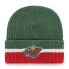 Pánska zimná čiapka Minnesota Wild Split Cuff ’47 CUFF KNIT Dark Green