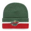 Pánská zimní čepice Minnesota Wild NHL Split Cuff ’47 CUFF KNIT Dark Green