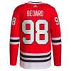Pánský dres Connor Bedard #98 Chicago Blackhawks NHL Adidas Authentic Primegreen Player Pro Red