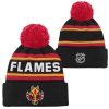 Dětská zimní čepice Calgary Flames NHL 3Rd Jersey Jacquard Cuff Pom
