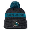 Pánska Zimná Čiapka San Jose Sharks Authentic Pre Rink Beanie Cuff With POM