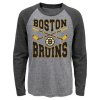 Dětské tričko Boston Bruins NHL Cross Stick Ls Triblend Raglan