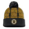 Pánská zimní čepice Boston Bruins NHL Fundamental Empty Net Cuffed Knit Hat with Pom - Black