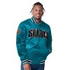 Pánska Bunda San Jose Sharks Closer Reversible Varsity Satin Jacket