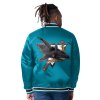 Pánska Bunda San Jose Sharks Closer Reversible Varsity Satin Jacket