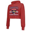 Dámska mikina Matthew Tkachuk #19 Florida Panthers 2025 Stanley Cup Champions Name & Number Cropped Tri-Blend Pullover Hoodie - Red
