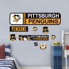 Samolepky na Stenu Pittsburgh Penguins Repositionable Street Signs Wall Decal Set