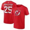 Pánske tričko Jacob Markstrom #25 New Jersey Devils NHL Authentic Stack Name & Number T-Shirt - Red