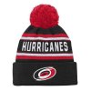 Dětská zimní čepice Carolina Hurricanes NHL Jacquard Cuffed Knit With Pom