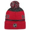 Detská zimná čiapka Chicago Blackhawks Puck Pattern Cuffed Pom