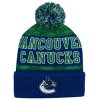 Dětská zimní čepice Vancouver Canucks NHL Puck Pattern Cuffed Pom