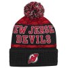 Detská zimná čiapka New Jersey Devils NHL Puck Pattern Cuffed Pom