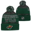 Dětská zimní čepice Minnesota Wild NHL Puck Pattern Cuffed Pom