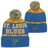 Dětská zimní čepice St. Louis Blues NHL Puck Pattern Cuffed Pom