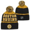 Dětská zimní čepice Boston Bruins NHL Puck Pattern Cuffed Pom