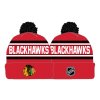 Dětská zimní čepice Chicago Blackhawks  3Rd Jersey Jacquard Cuff Pom