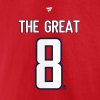 Pánske tričko Alex Ovechkin # 8 Washington Capitals NHL All-Time Leading Goal Scorer The Great 8 Name & Number
