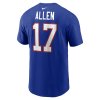 Pánský tričko Josh Allen #17 Buffalo Bills NFL Nike Name and Number T-Shirt
