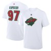Pánske tričko Minnesota Wild NHL Kirill Kaprizov #97 25. Anniversary Alternate Authentic Stack Name & Number T-Shirt - White