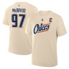 Pánske tričko Edmonton Oilers NHL Connor McDavid #97 Alternate Name & Number T-Shirt - Beige