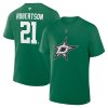 Pánske tričko Dallas Stars NHL Jason Robertson #21 Authentic Stack Name & Number T-Shirt - Kelly Green