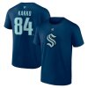 Pánske tričko Seattle Kraken NHL Kaapo Kakko #84 Authentic Stack Name & Number T-Shirt - Deep Sea Blue