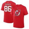 128708 panske tricko new jersey devils nhl jack hughes 86 authentic stack name number t shirt red